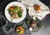 “균형 잡힌 식단이 답이다…나만의 건강한 식사 습관 만들기” a white plate topped with meat and veggies